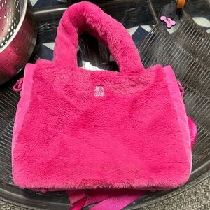 Steve Madden Pink Faux Fur Tote Bag